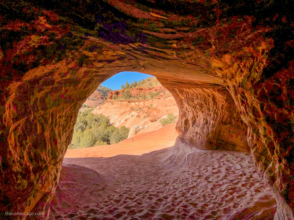 Moqui Caverns formations.