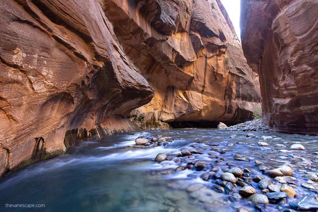 The Narrows hike in Zion National Park.