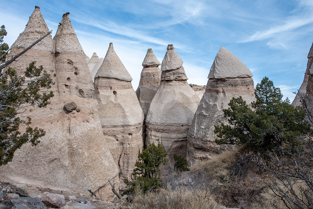 Tent Rocks hoodoos in Kasha-Katuwe Tent Rocks National Monument 
