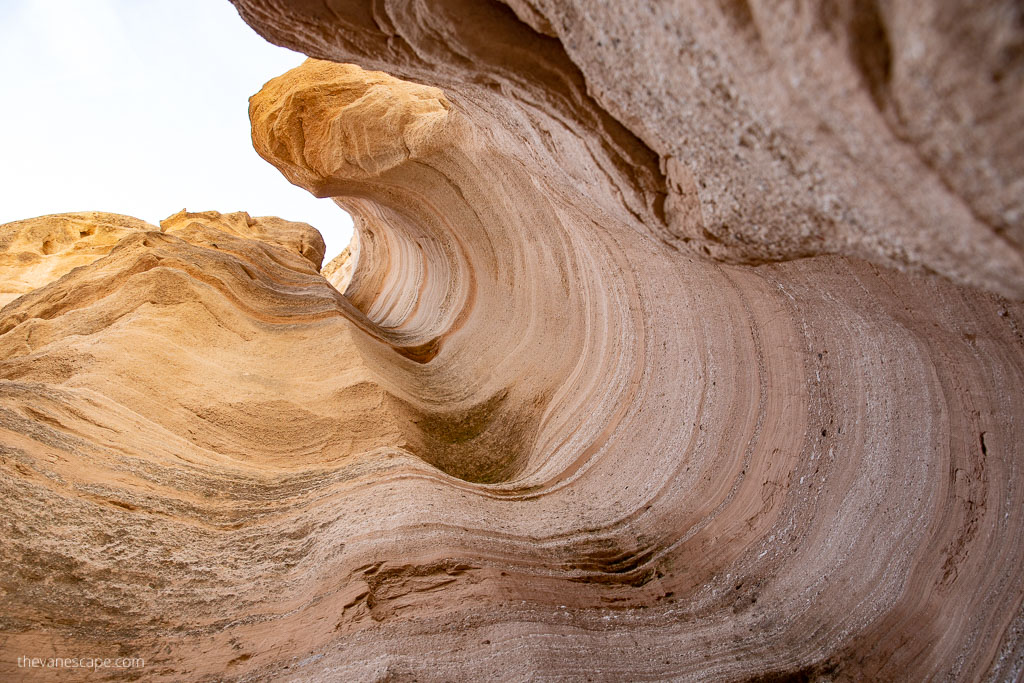 slot canyon orange wall