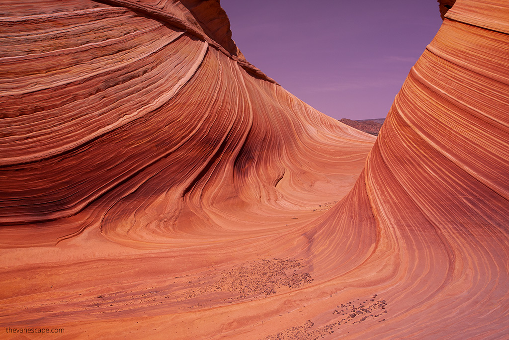 the Wave orange rock formation after winning the Wave lottery and obtaining a permit for a hike.