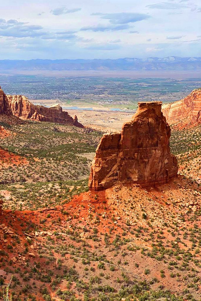 Orange rock formation in Colorado National Monument.