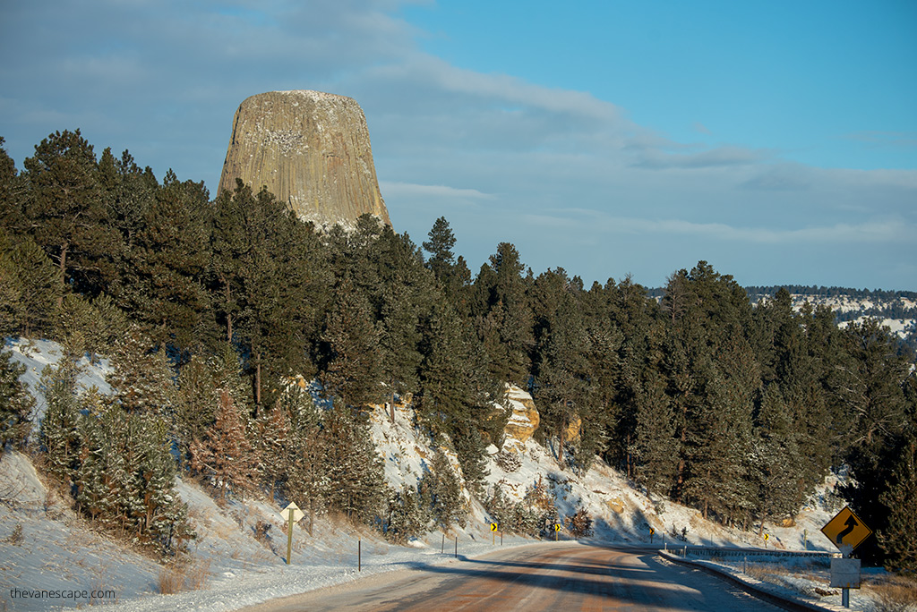 Devils Tower view from the road.
