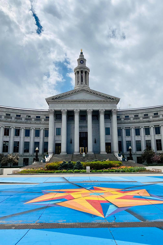 Downtown Denver: the building of the Colorado State Capitol.