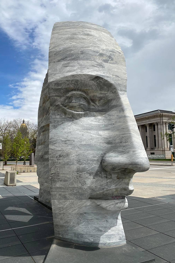 Statue in Denver.