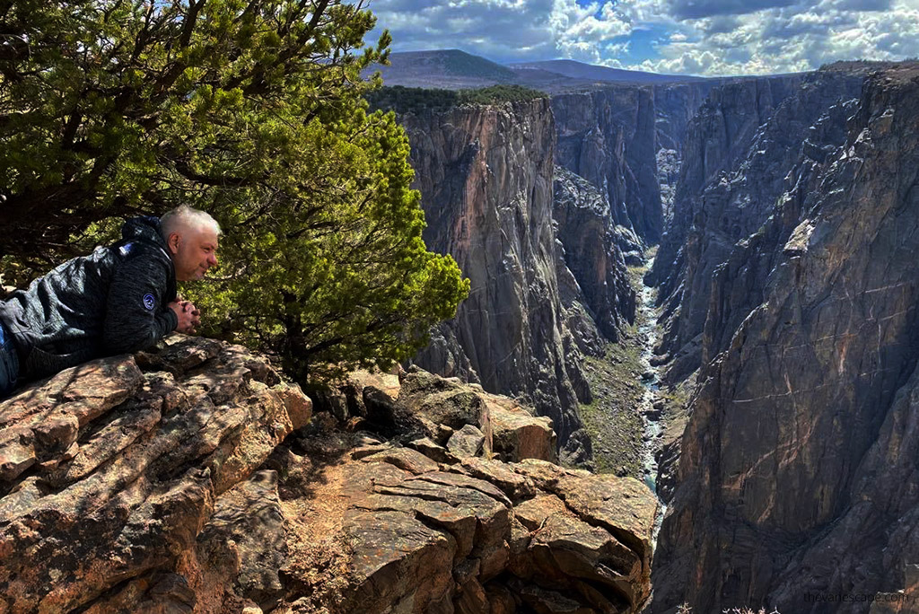 Chris Labanowski, co-owner of the blog, in Black Canyon of the Gunnison National Park.