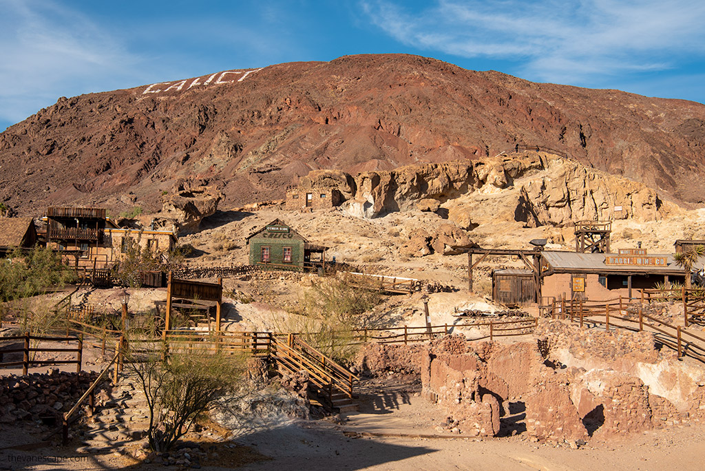 Calico Ghost Town historic buildlings.