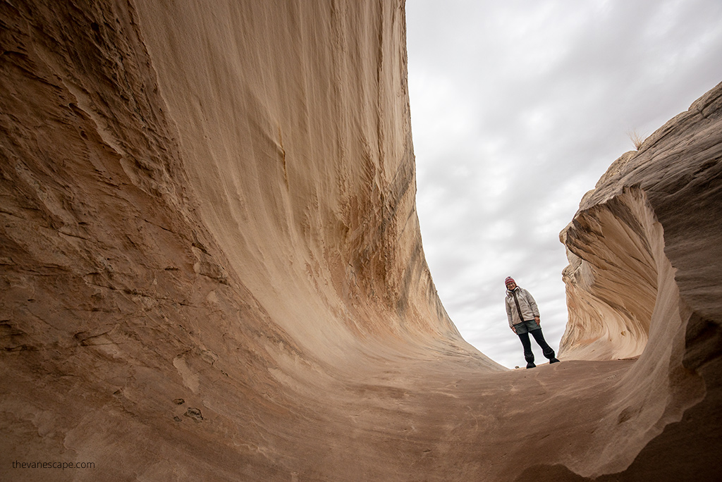 Agnes Stabinska, the author, on The Nautilus Hike Utah - one of the best things to do in Kanab.