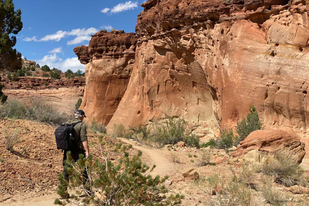 Chris Labanowski hiking Zebra Slot Canyon in Utah.