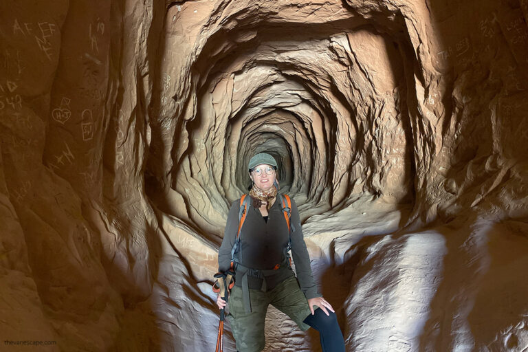 Hiking Belly of the Dragon, near Kanab, Utah