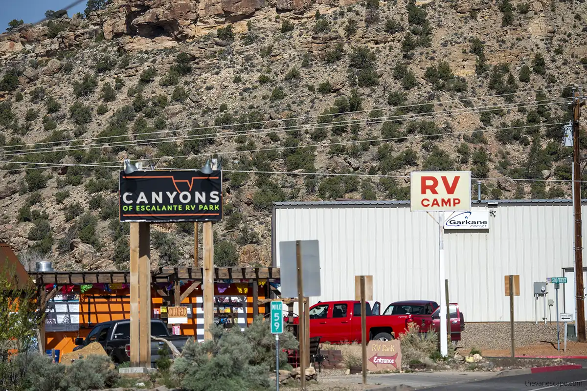 Canyons Of Escalante RV Park.