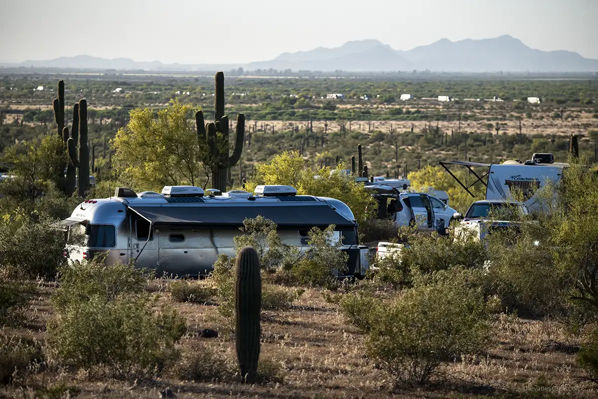 Picacho Peak State Park camping: RV and trailers.