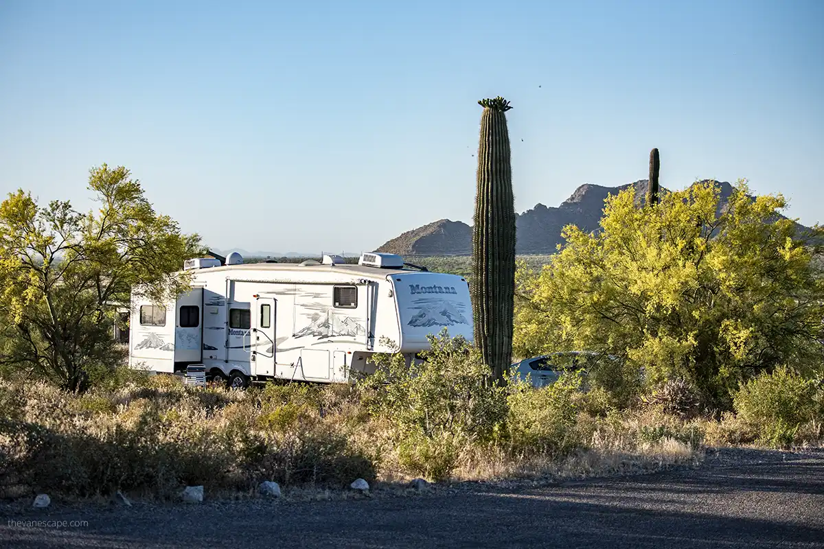 Camping at Picacho Peak State Park.
