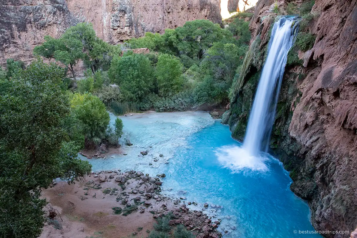 Havasu Falls - blue cascade of water.