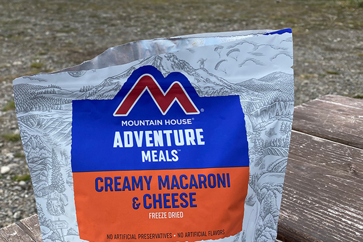 Freeze-dried backpacking meals.