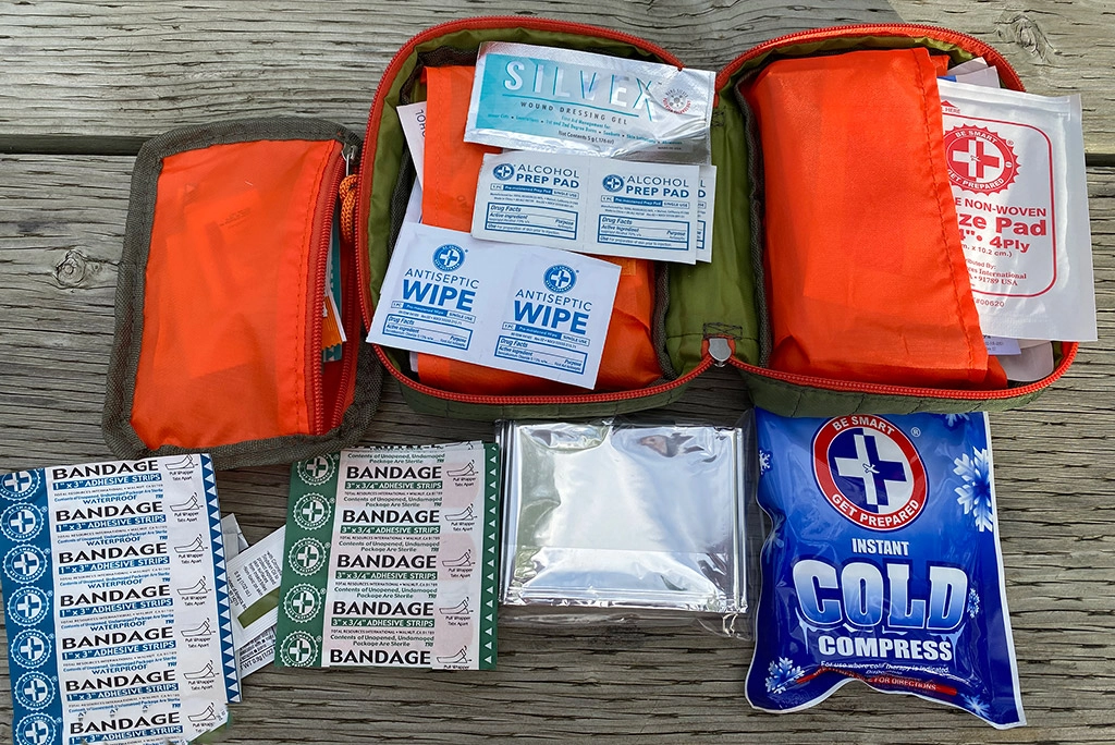 First aid kit.