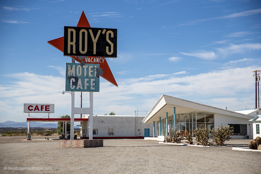 Roy's Motel and Cafe on Route 66 in California.