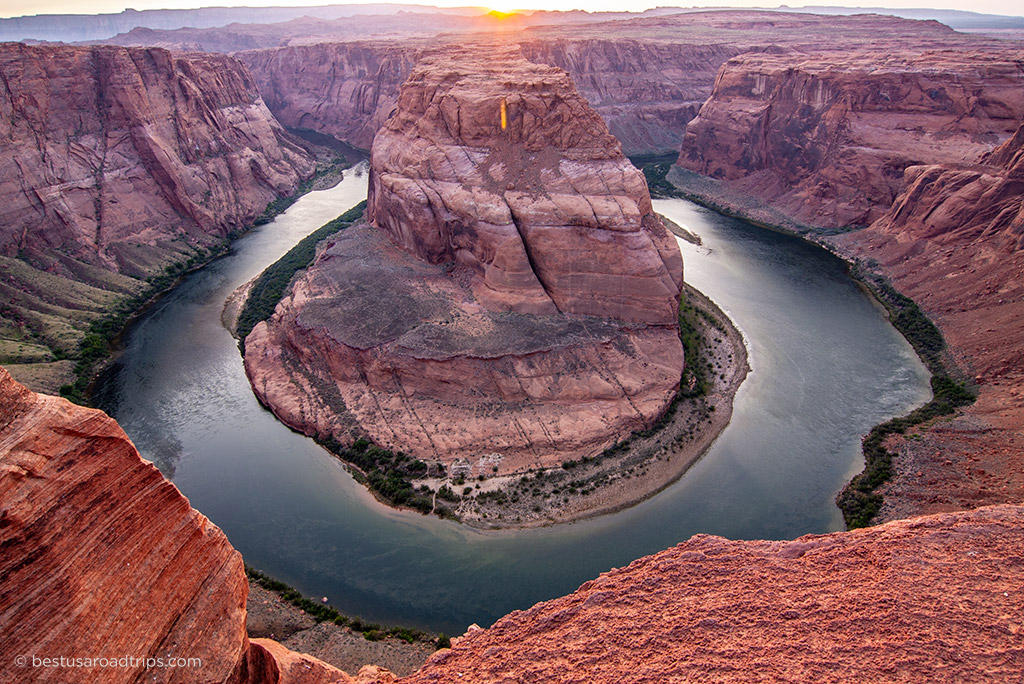 Sunset over Horseshoe Bend near Page.